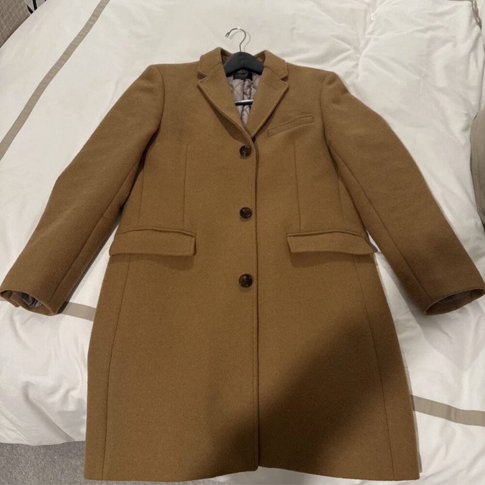 J Crew Thompson Top Coat 42R Camel